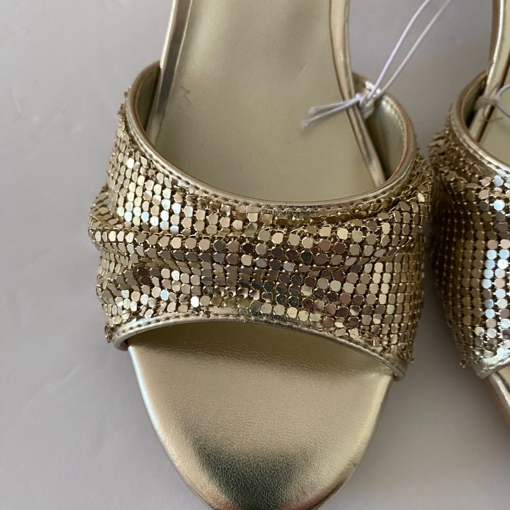 Nine West Gold Lame Heels